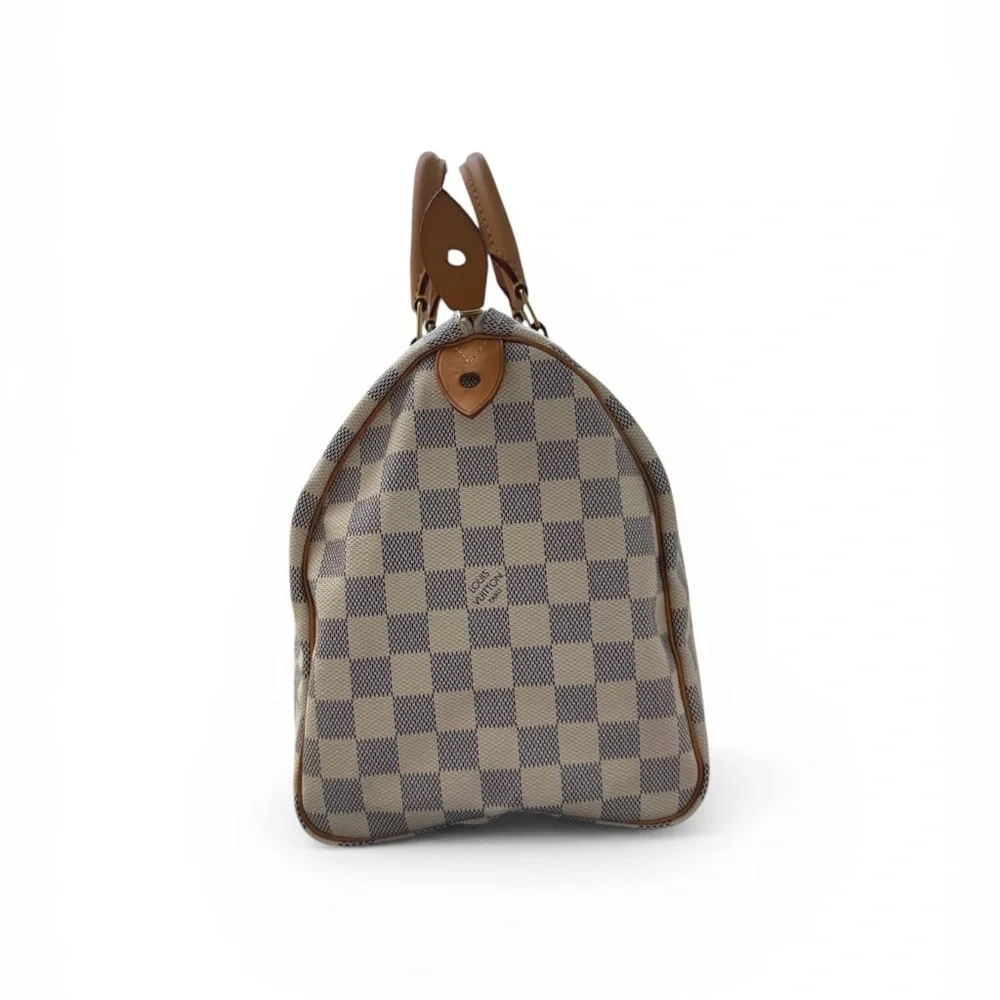 AUTHENTIC Louis Vuitton: Speedy 30 Damier Azur - Picture 4 of 16